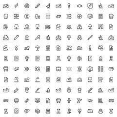 College line icon set. Collection of pixel perfect high quality black outline logo for web site design and mobile apps. College graduate vector illustration on a white background