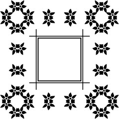 Vector illustration wreath frame for greeting card