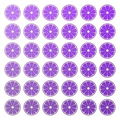 36 bright violet citrus isolates