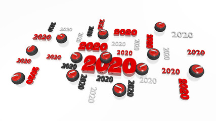 Several Curling 2020 Designs with Some Stones