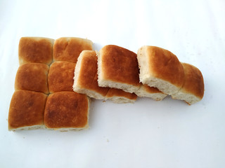 Loaf of bread isolated on white background