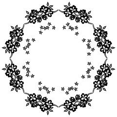 Vector illustration decoration wreath frame with design