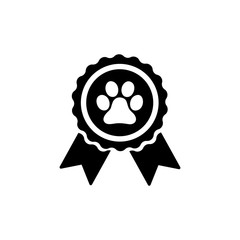 Prize badge with paw print