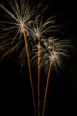 Fireworks at night, fire castles - Image