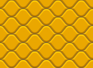 Yellow ornamental pattern. Arabic seamless pattern. High quality seamless 3d illustration. Empty background.