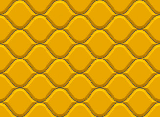 Yellow ornamental pattern. Arabic seamless pattern. High quality seamless 3d illustration. Empty background.