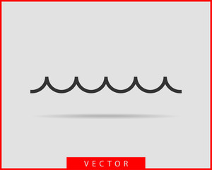 Waves vector design. Water wave icon. Wavy lines isolated.