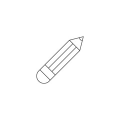 wooden pencil idea creativity supply school line icon