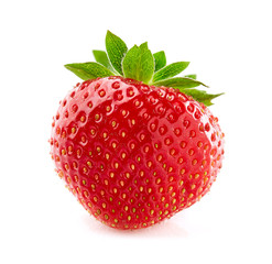 One strawberry in closeup
