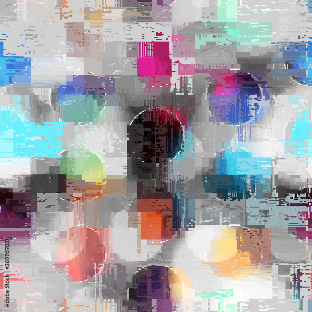 Poster abstract seamless pattern with imitation of a grunge dirty texture. vector image.