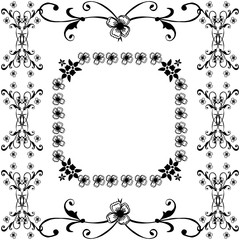 Vector illustration ornate with drawing flower frame