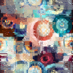 Fototapeta premium Abstract seamless pattern with imitation of a grunge dirty texture. Vector image.