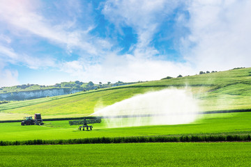 arrosage des terres agricoles en été
