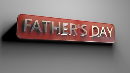 3d rendering of a concept father's day design
