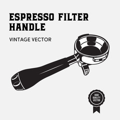 Espresso Filter Handle Vector