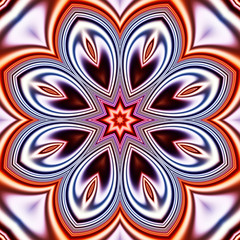 Abstract fractal shapes. Fantasy colorful chaotic fractal texture. 3D rendering illustration pattern.