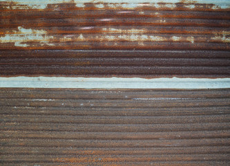 Old metal sheet roof texture.