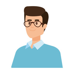 young man with glasses avatar character
