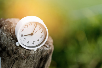 alarm clock with nature background