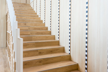 Wood stair for home decor, home staircase with railing