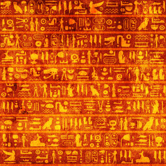Grunge background with ancient egyptian hieroglyphs