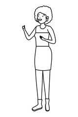 beautiful circus woman character vector illustration