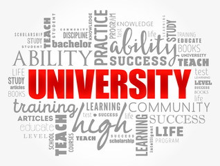Fototapeta premium University word cloud collage, education concept background