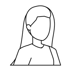 cute young woman avatar character