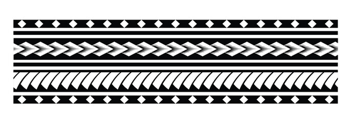 Tattoo tribal maori pattern, polynesian ornamental  design seamless vector - obrazy, fototapety, plakaty