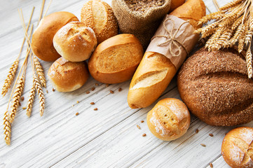 Assortment of baked bread