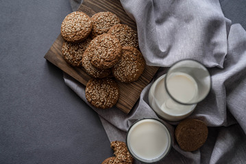 frühstück, Milk, Milch,  cookies