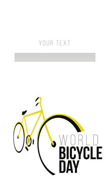World bicycle day. Vector illustration - Vector