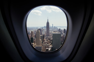 Fototapeta na wymiar Anflug auf New York