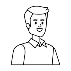 elegant businessman avatar character vector illustration