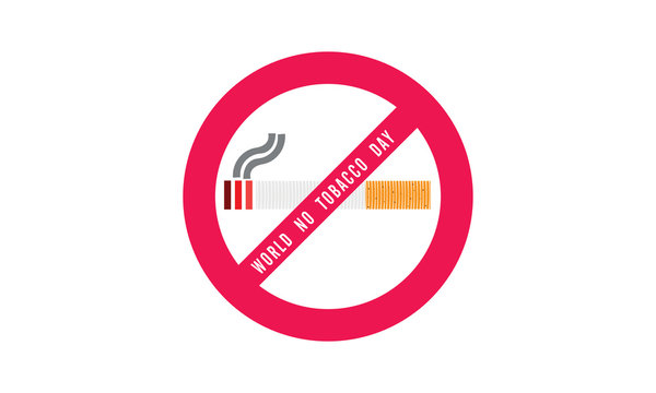 No smoking and World No Tobacco Day, Paper cut style. - Vector