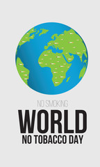 Illustration of concept No smoking and World No Tobacco Day, Paper cut style. - Vector