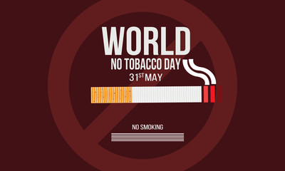 Illustration of concept No smoking and World No Tobacco Day. - Vector