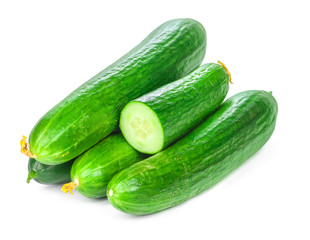 Cucumber isolated on white background