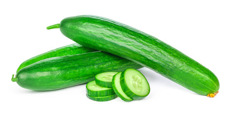 Cucumber isolated on white background