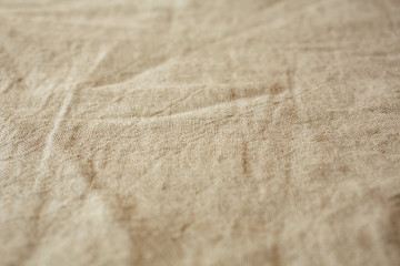 Natural linen fabric texture and background. 