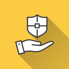 Obraz premium Security and safety - vector icon for graphic and web design.