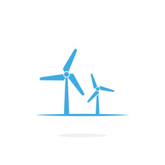 Wind turbine icon on white background © ihorzigor
