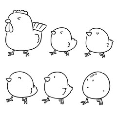 vector set of chicken and egg