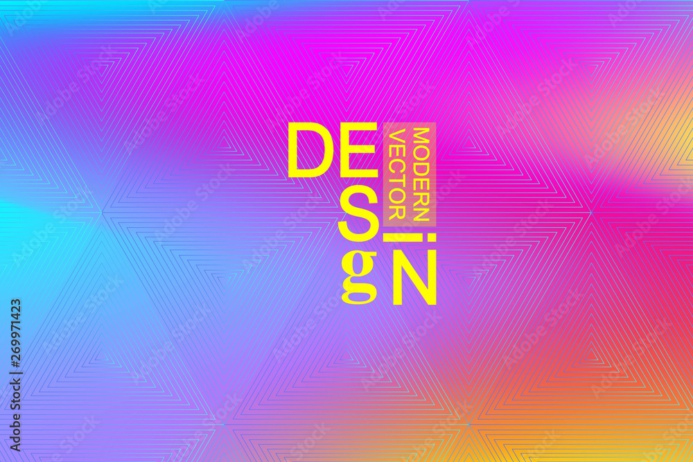 Poster Colorful geometric abstract background fluid liquid wavy gradient flowing dynamic shapes. Modern trendy background for your presentation banner design vector template