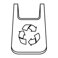 plastic bag with recycle arrows