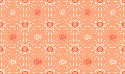 Seamless geometric texture with bursting rays design. Vector background