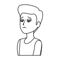 young and casual man character