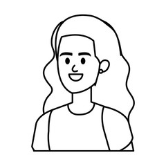 elegant businesswoman avatar character vector illustration