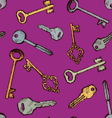 Keys. Vector drawing