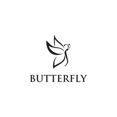 Butterfly logo icon design vector template